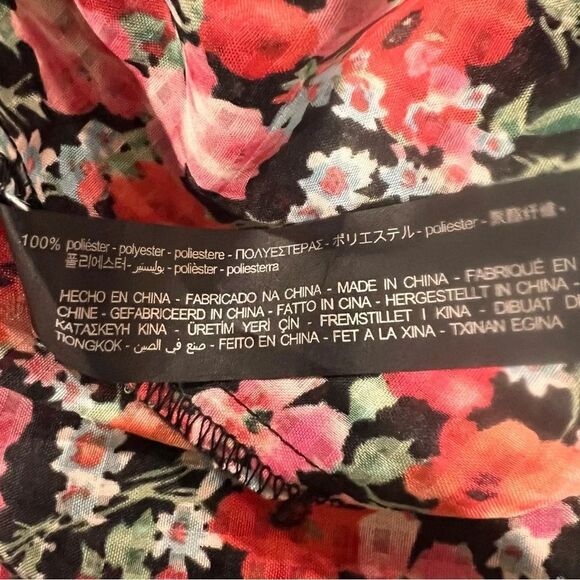 Zara Dress Maxi Floral Ruffle Tiered 4786/264/800/M Size Medium - Picture 10 of 11